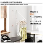 Folding Clothes Hanger Rack Wall Mounted For Laundry Clothes Drying Rack White