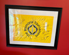 Memorial Tournament Signed Golf Flag   Featuring Jack Nicklaus  framed 