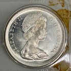 1966 Canada 6 Coin Set Silver Dollar 50c 25c 10c Queen Elizabeth Ii