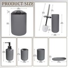 Cerbior 6pcs Bathroom Accessory Set  Soap Dispenser  Toothbrush Holder  Trash Ca