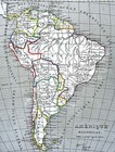 1835 Monin   Fremin Map - South America Brazil Colombia Argentina Patagonia Peru
