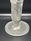 Czechoslovakian Vintage Art Deco Style Pressed Frosted Women Glass 10    Vase