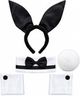Complete Bunny Accessories Set     Headband  Tail  And Bow Tie For Festivities