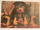 Pattern Primitive Teddy Bear Doll   Bee Hive Ornie New Threadbare Primitives