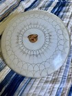 Vintage Pull-down Ceiling Light Mid Century Mcm Atomic Flying Saucer W glass Vtg