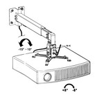 Universal Projector Ceiling Or Wall Mount Bracket Tilt Dlp Lcd - 44 Lbs - Black