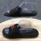 Nike Shoes Mens 8 Benassi Jdi Casual Comfort Slip On Slide Black Red Flats