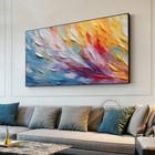 Hand Painted Abstract Colorful Oil Painting On Canvas Large Wall Art For Decor