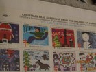 1977 50 Usa States Children Christmas Seal Stamps Full Sheet Seals Unused Mint