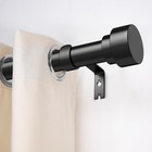 Black Curtain Rods For Windows 32 To 120 Inch  2 6-10 Feet   1 Inch Diameter    