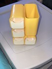 Vintage 1970s Mod Yellow Plastic Desk Organizer Storage Box Mcm Style Retro