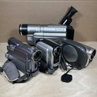 Lot Of 4 Video Camera Camcorder Canon Zr80 Jvc Panasonic Untested For Parts