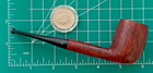 Vtg Smoking Pipe Estate Oscar Savinelli Italy Flame Grain Briar Straight Vintage