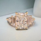 2 30 Ct Radiant E Vs1 14k Yellow Gold Lab Grown Diamond Ring Igi Certified