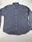 Bonobos Button Down Shirt Mens 2xl Gray Blue Plaid Slim Fit Long Sleeve Dress
