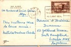 1937 Alger French Algeria City Bay Rppc Postcard Cover To London England