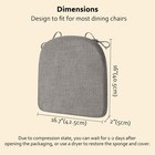 Elfjoy 2 Pack D-shape Chair Cushions For Dining Chairs With Set Of 2  Grey