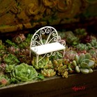 1 12 Scale Dollhouse Miniatures Tiny Furniture Vintage White Chair Bench Garden
