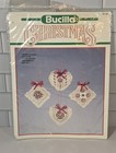 Nip 2 Vintage Bucilla Christmas Ornament Kits Cross Stitch And Felt Varieties