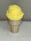 Realistic Handmade Faux Food Lemon Ice Cream Cone Display Fake Ice Cream
