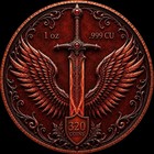 Fire Dragon Libertad Tribute 1 Oz Copper Medal With Colorized Antique Finish