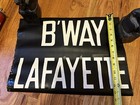 Vintage Nyc Subway Train Car Roll Sign Greenwich Village Nyu Broadway Lafayette