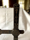 1880 s-1890s Antique Victorian Cast Iron Artistic Design Fireplace Screen Holder
