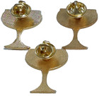 Chi-chi s Restaurant Different Color  margarita Glass  1-inch Lapel Pin Lot Of 3
