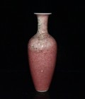 A Pair Chinese Cowpea Red Glaze Porcelain Handmade Exquisite Vases 5015