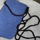 New Woolen Needlepoint Small Bag Purse 3x5    Flowers Blue White Vintage Style