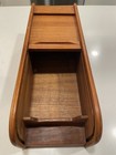 Vintage Mid-century Modern Kalmar  Teak Wood Tambour Roll-top Storage Box-