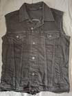 Black Label Society Skull Patch Black Levi Vest Stretch Cotton Mix Men s Small 