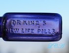 Tiny Ultimate Quack Dr King s New Life Pills Antique Bottle Light Purple Color
