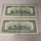 Lot Of  2  Old Usa  100 Dollar Bills Federal Reserve Notes 1988 Series