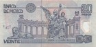 Mexico  20  Pesos  17 5 2001  Series  D  Prefix  H  Circulated Banknote Qz 10