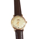 Vintage Hamilton Abc 300 Manual Wind Gold Filled Arabic Brown Leather