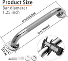Shower Grab Bar  2 Pack 16 Inch Bathroom Grab Bar  1 25  Diameter 304 Stainless
