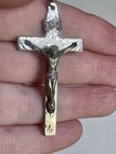 Vintage Afco Sterling Silver Black Glass Rosary St Benedict Our Lady Medal