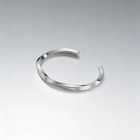 Stainless Steel Mobius Twisted Cuff Bracelet - Vintage Unisex Bangle Silver