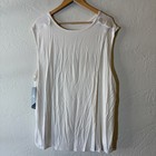 Silverts Adaptive Top 2xl White Easy On Open Shoulder Stretch Comfort