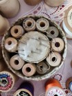 Vintage Lot Wooden Thread Spools Coats   Clark  J   P Coats   Darning Silk 60 