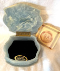 Vintage Genuine Incolay Stone Jewelry Trinket Box Blue Three Graces muses 4 75 
