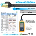 Cat8 Ethernet Cable 24awg Sftp Shielded  Rj45 Flat Patch Cord Lot Us 1 5ft-200ft