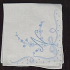 Vtg Exceptional Madeira Embroidered Cotton Linen Hankie Handkerchief Monogram N