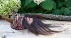 Devil Wood Mask Boar Hair Whiskers Handmade Guerrero Mexico Folk Art Distressed