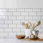 Polished White Thick Pvc Peel And Stick Backsplash 