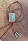 Southwestern Bolo Tie Turquoise Leather Cowboy Necktie Western Rodeo Gift Usa