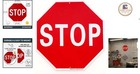 12-inch Reflective Stop Sign - Durable  Weatherproof Aluminum For Safety   Style