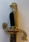 Vintage Toledo Gold Guilt Eagle Head Dagger Blade Length Is 5 3 4    No Scabbard