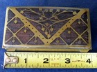 Jugendstil  art Nouveau  Erhard   Sons S  hne Brass Walnut Art Nouveau Stamp Box
